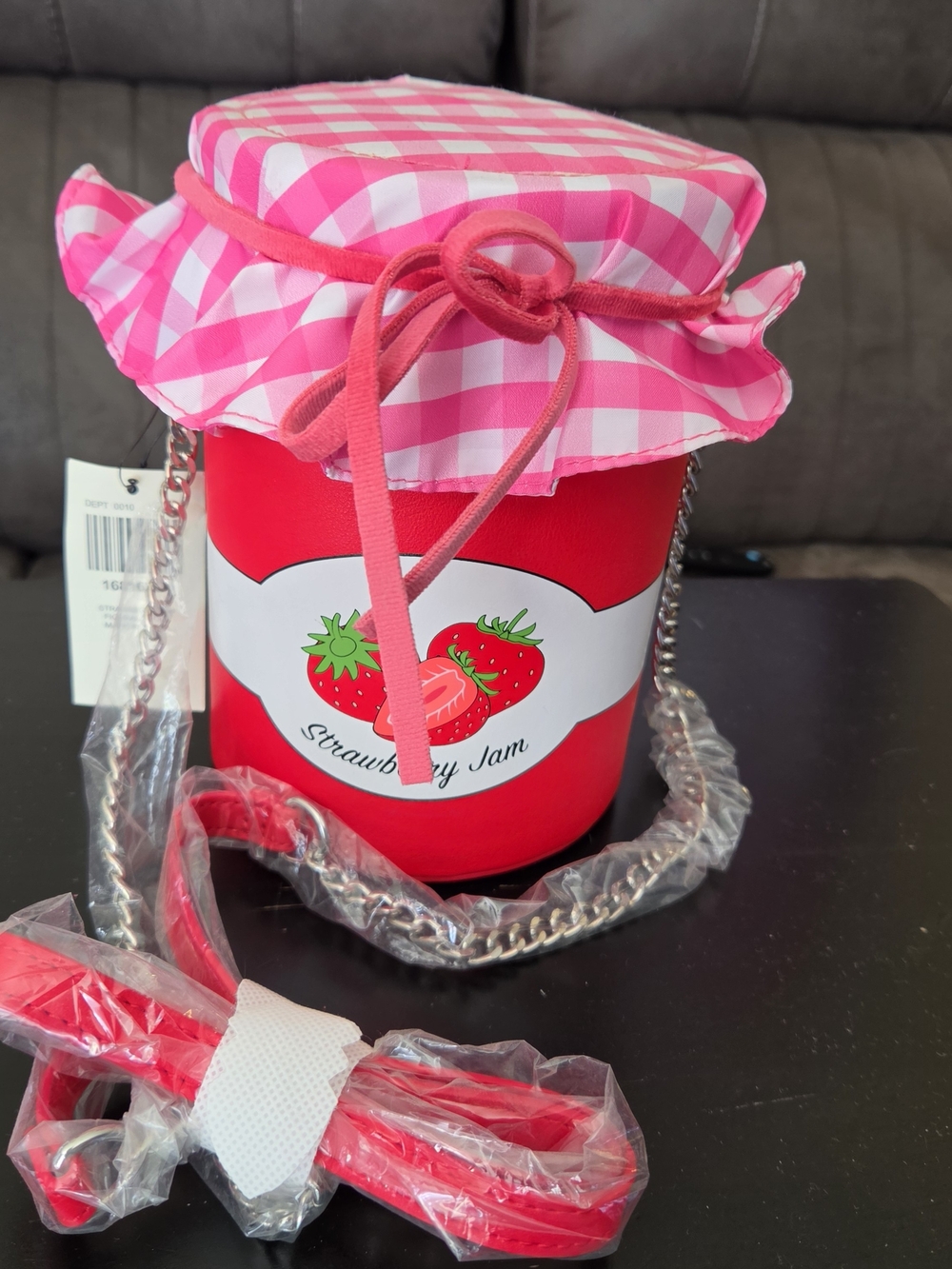 Pink Strawberry Jam Purse With Matching Earrings